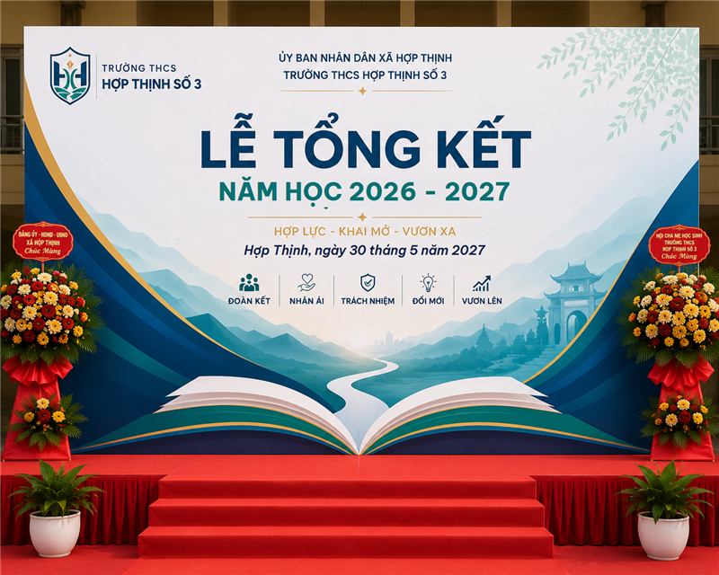 Backdrop lễ tổng kết