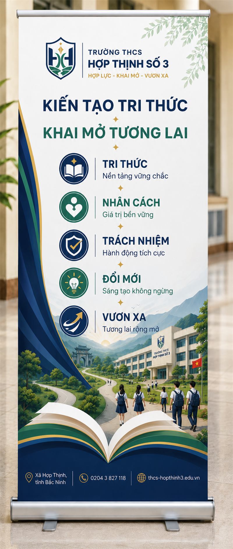 Standee kiến tạo tri thức