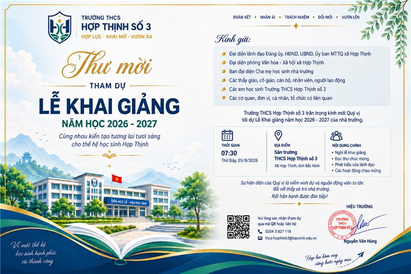 Thư mời khai giảng